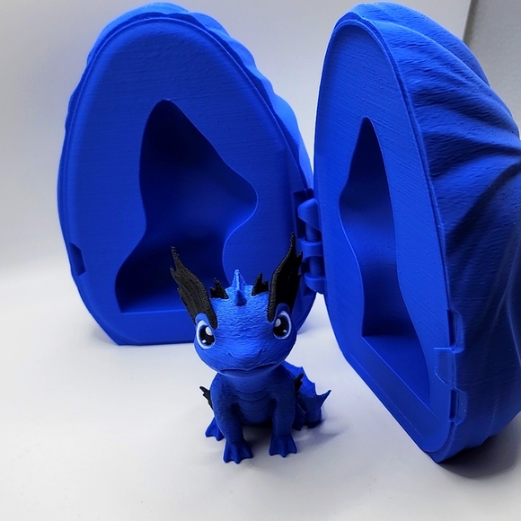 3d Printed Water Dragon With Egg - Picture 5 of 6